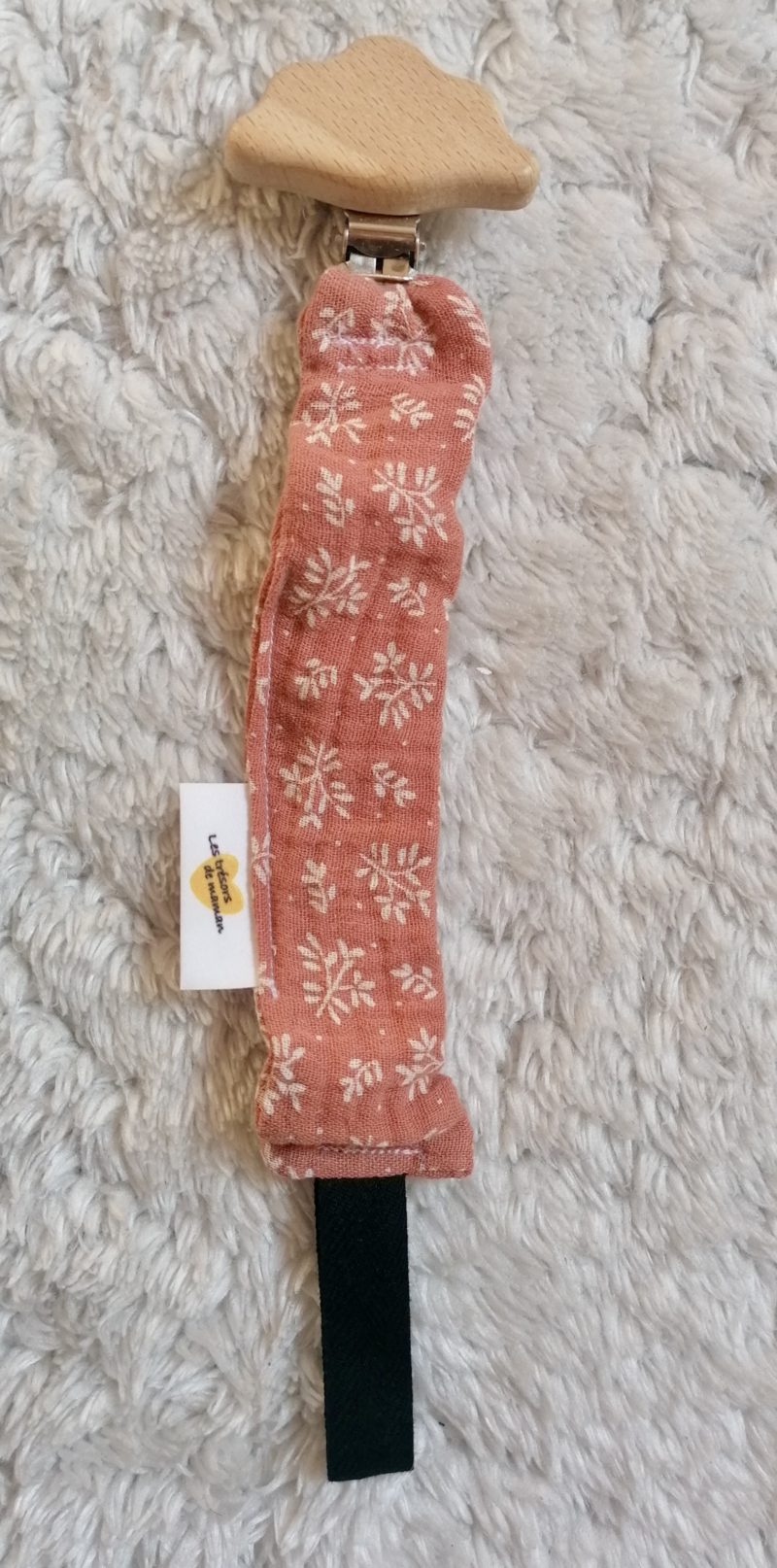 Attache lolette avec accroche en bois
