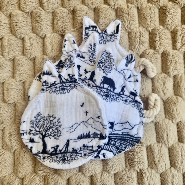 Pack 4 lingettes lapins